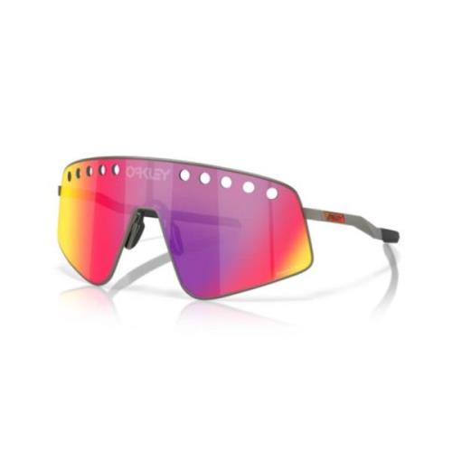 Oakley Sportiga solglasögon med unik design Purple, Unisex