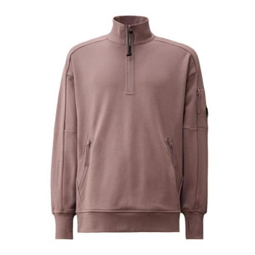 C.p. Company Polo Krage Sweatshirt Purple, Herr