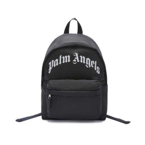 Palm Angels Svart Logotyptryck Ryggsäck Black, Herr