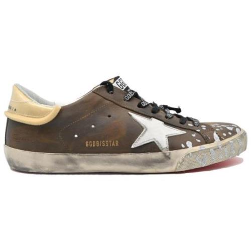 Golden Goose Brun Vit Stjärna Svart Sneakers Brown, Dam