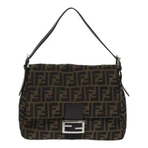 Fendi Vintage Pre-owned Canvas axelremsvskor Brown, Dam