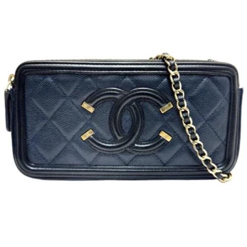 Chanel Vintage Pre-owned Laeder chanel-vskor Blue, Dam