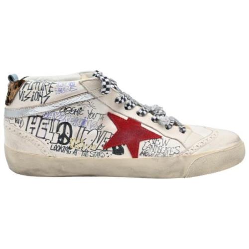 Golden Goose Klassiska vita röda beige sneakers Multicolor, Dam