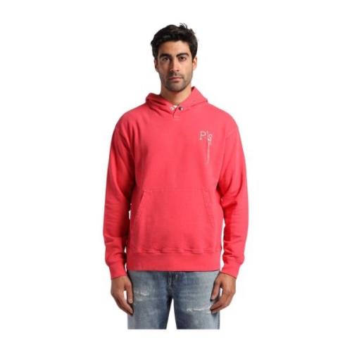 President's Hoodie med logobroderi Red, Herr