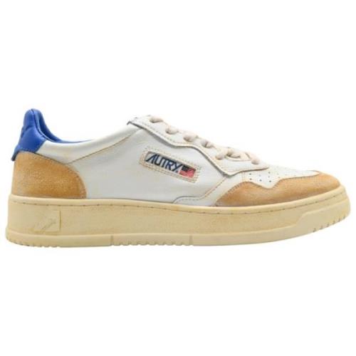 Autry Vintage Låg Topp Sneakers Gul/Vit/Blå White, Herr