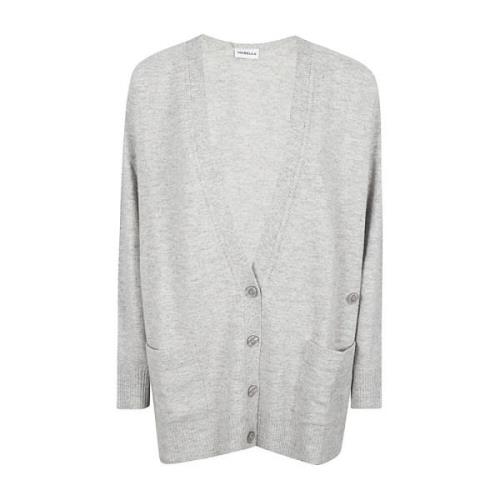 Marella Grå Ull Cardigan Tröja Gray, Dam