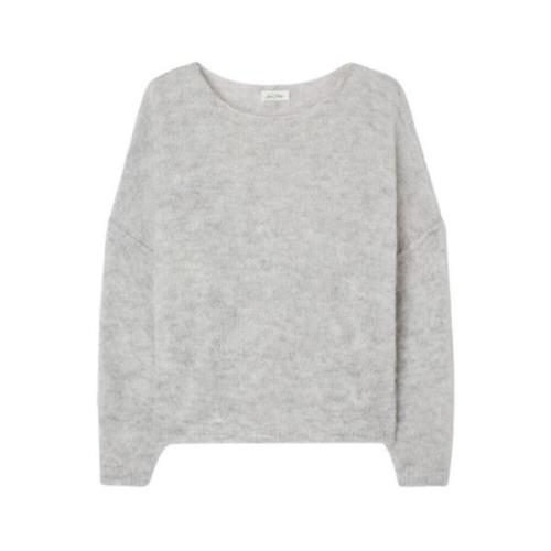 American Vintage Round-neck Knitwear Gray, Dam