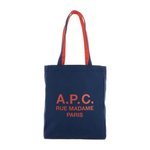 A.p.c. Reversible Lou Rue Madame Tote Bag Blue, Dam