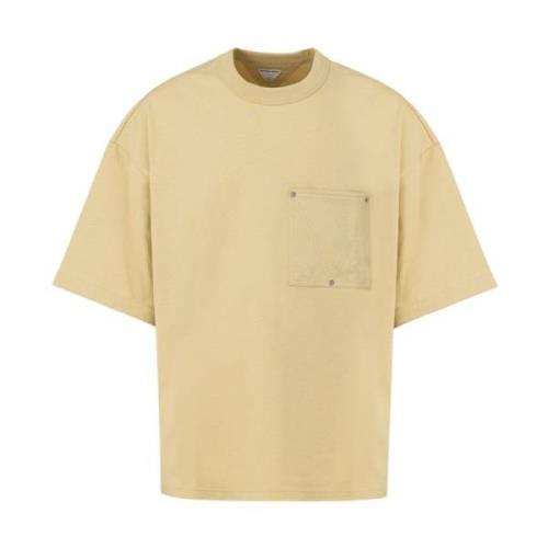 Bottega Veneta Oversized Bomull Jersey T-shirt Beige, Herr