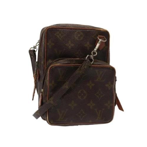 Louis Vuitton Vintage Pre-owned Canvas axelremsvskor Brown, Dam