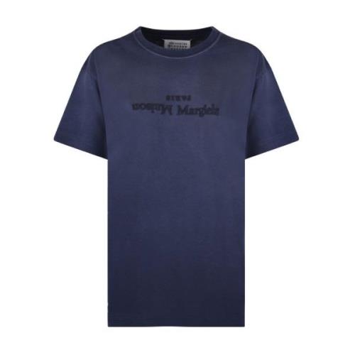 Maison Margiela Blå T-shirt med unik stil Blue, Herr