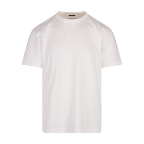 Kiton Klassisk Vit T-shirt med Logotyp White, Herr