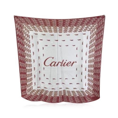 Cartier Vintage Pre-owned Bomull sjalar Red, Dam