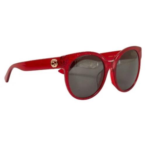 Gucci Vintage Pre-owned Plast solglasgon Red, Dam