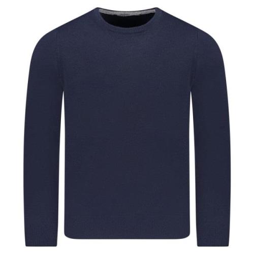 Gran Sasso Blå Cashmere Rundhalsad Stickad tröja Blue, Herr