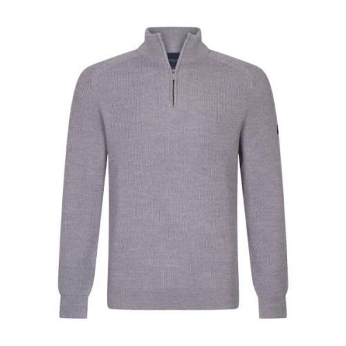 Cavallaro Half Zip Pullover Sweater Gray, Herr