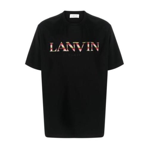 Lanvin Svarta T-shirts och Polos Black, Herr