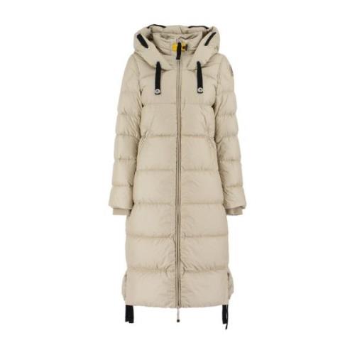 Parajumpers Lång Huva Dunjacka Lättviktigt Nylon Beige, Dam