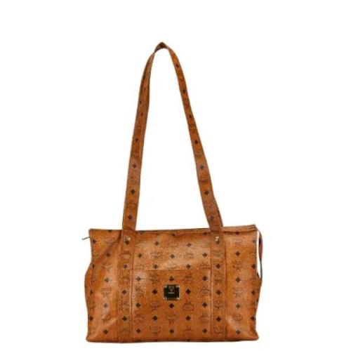 MCM Pre-owned Pre-owned Canvas totevskor Brown, Dam