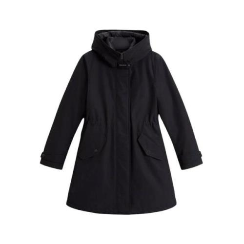 Woolrich Svart 3-i-1 dunjacka med huva Black, Dam