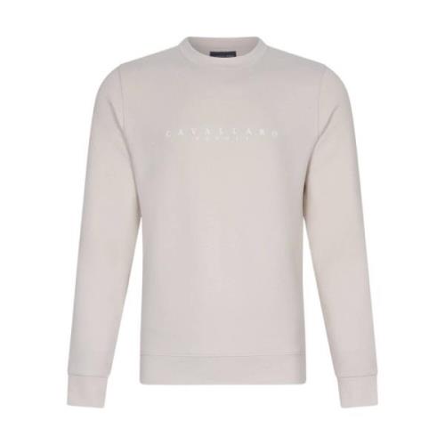 Cavallaro R-Neck Sweatshirt White, Herr