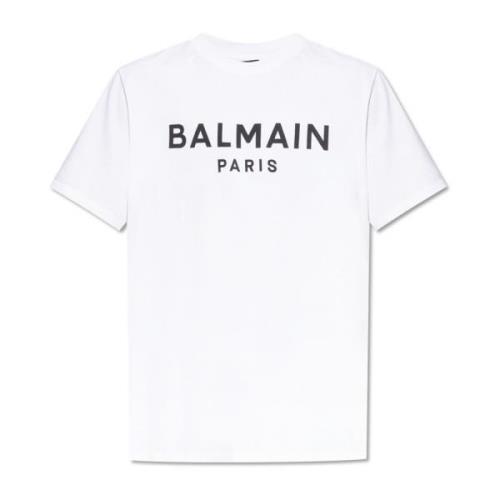 Balmain T-shirt med tryckt logotyp White, Herr