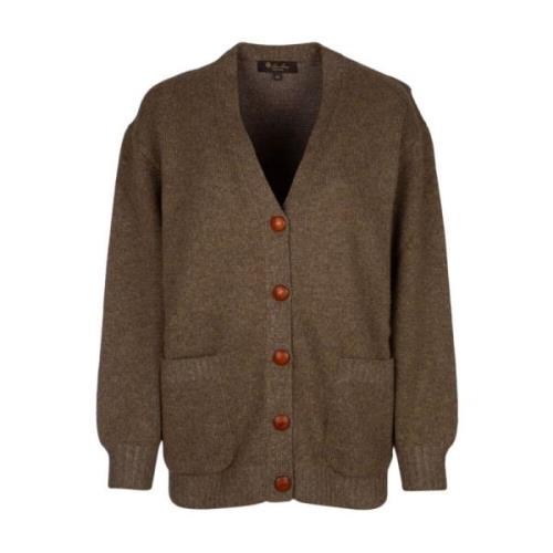 Loro Piana Lyxig Cardigan Sweaters Brown, Dam