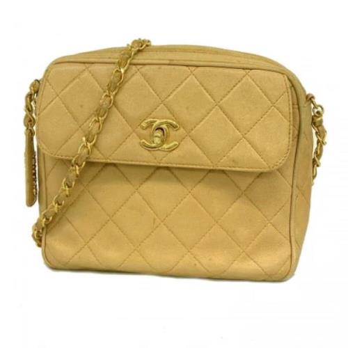 Chanel Vintage Pre-owned Laeder chanel-vskor Beige, Dam