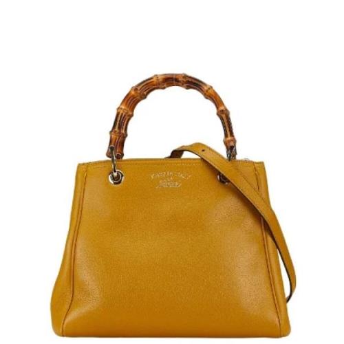 Gucci Vintage Pre-owned Laeder handvskor Yellow, Dam