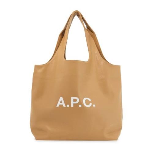 A.p.c. Snygg Ninon Toteväska med Logotyp Beige, Dam