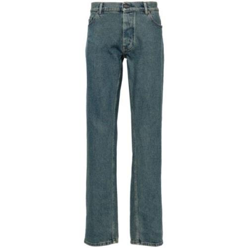 Lardini Denim Straight Leg Button Fly Byxor Gray, Herr