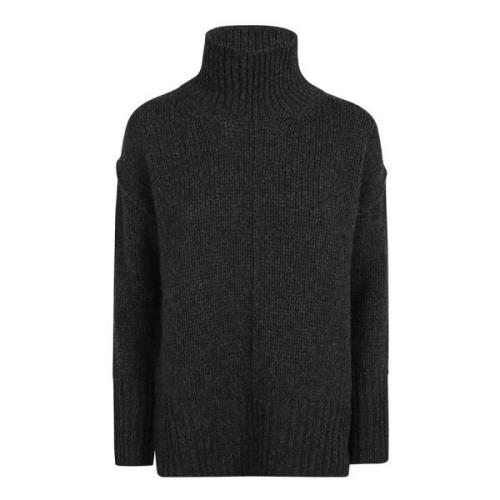 Forte Forte Mjuk ull turtleneck tröja Black, Dam