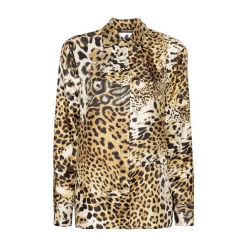 Roberto Cavalli Naturliga Skjortor Passform Reguljär Stil Multicolor, ...