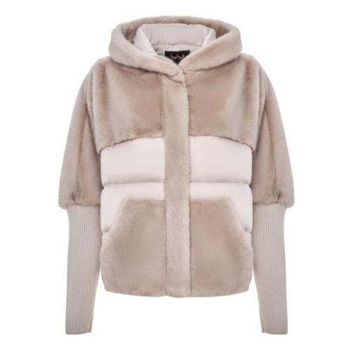 Cesare Gaspari Faux Fur Jacket - Silver Beige, Dam