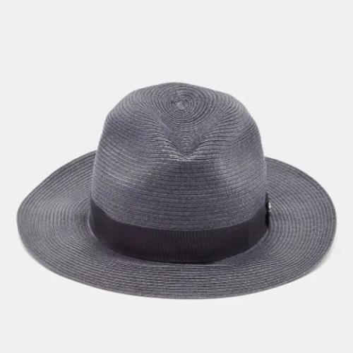 Armani Pre-owned Pre-owned Raffia hattar-och-kepsar Gray, Dam