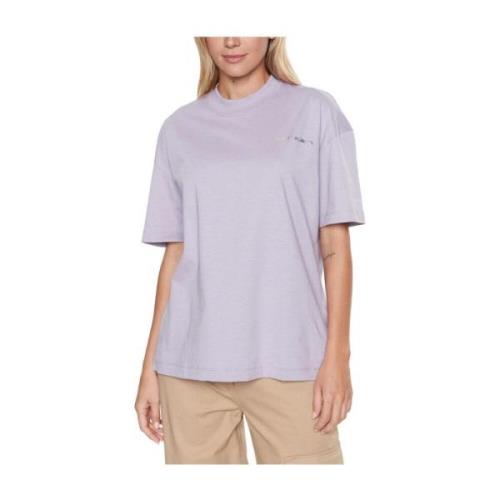 Calvin Klein Backphotoprint T-shirt i violett Purple, Dam