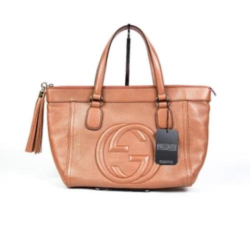 Gucci Vintage Pre-owned Tyg gucci-vskor Brown, Dam