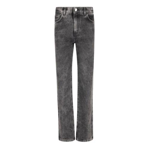 Federica Tosi Svarta Straight-Leg Jeans Gray, Dam