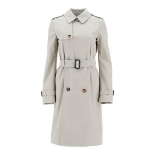 Burberry Slim Cotton-Blend Trench Coat Gray, Dam