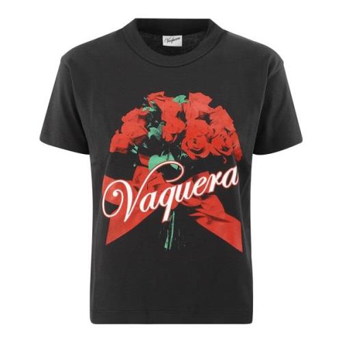 Vaquera Rosbukett T-shirt för kvinnor Black, Dam