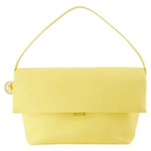 Jacquemus Laeder handvskor Yellow, Dam