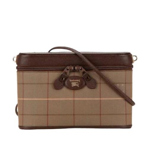 Burberry Vintage Pre-owned Canvas axelremsvskor Brown, Dam