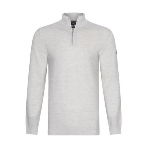 Cavallaro Merino Half Zip Pullover Kräm White, Herr