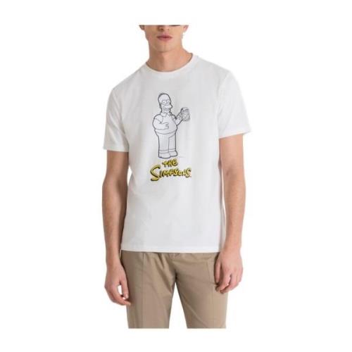 Antony Morato Regular Fit Seattle Homer T-shirt White, Herr