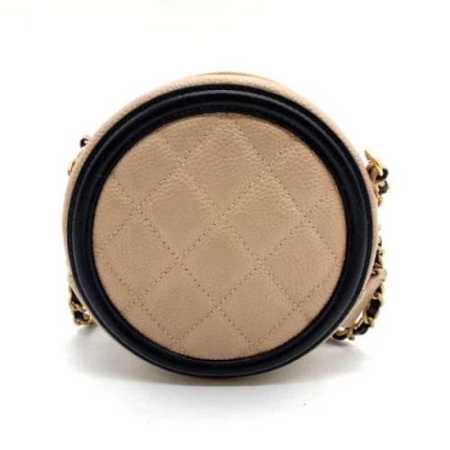 Chanel Vintage Pre-owned Laeder chanel-vskor Beige, Dam