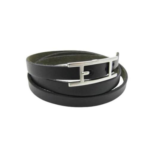 Hermès Vintage Pre-owned Laeder armband Black, Unisex