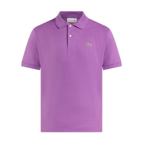 Lacoste Lila Bomull Logodetalj Topp Purple, Herr