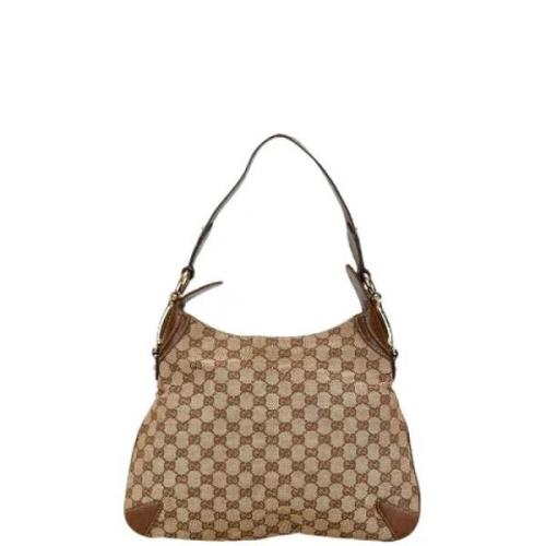 Gucci Vintage Pre-owned Canvas gucci-vskor Beige, Dam