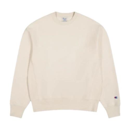 Champion Borstad Fleece Sweatshirt Reverse Weave Kollektion Beige, Her...