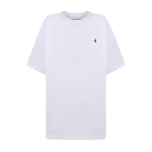 Vivienne Westwood Vit Logotyp Broderad T-shirt White, Herr